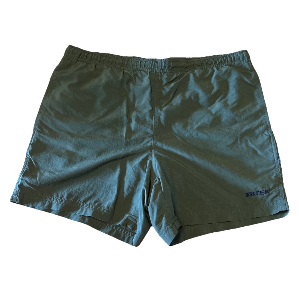 VTG Eddie Bauer EBTEK Men's XS Forest Green Swim Shorts CA00665 WPL9647